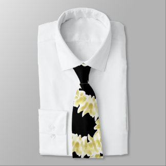 Hawaiian White Plumeria Lei Elegant Floral Neck Tie