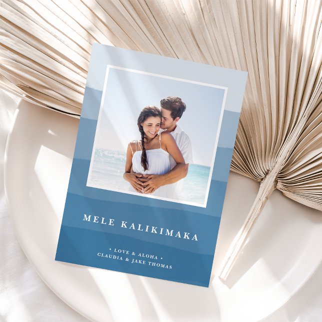 Hawaiian Wishes | Mele Kalikimaka Christmas Photo Holiday Card (Creator Uploaded)
