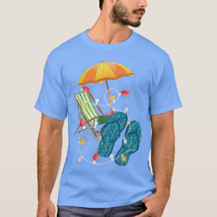 Hawaiian Xmas Tropical Beach Summer Christmas In J T-Shirt
