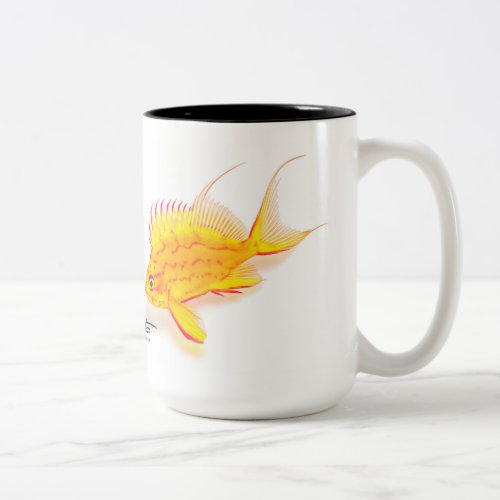 Hawaiian Yellow Anthias Holanthias fuscipinnis Two_Tone Coffee Mug