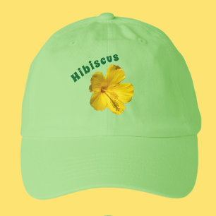 Hawaiian Yellow Hibiscus Botanical Photographic Hat