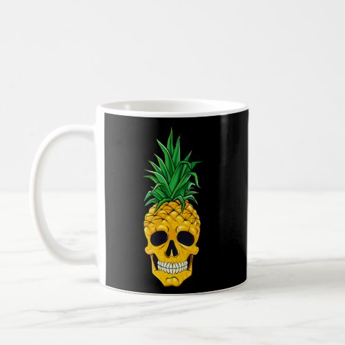 Hawaiianeapple Skull Summer Halloween Goth Coffee Mug