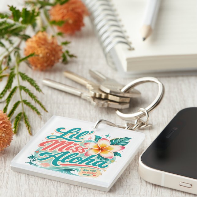Hawaiiculture - Lil Miss Aloha Keychain (Front Right)