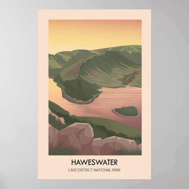 Haweswater Lake District Travel Poster (Front)