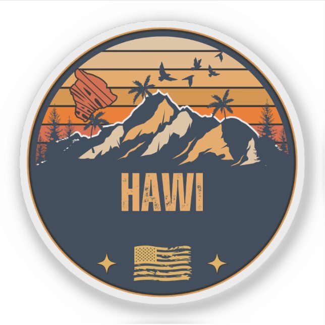 Hawi, Hawaii Sticker (Front)