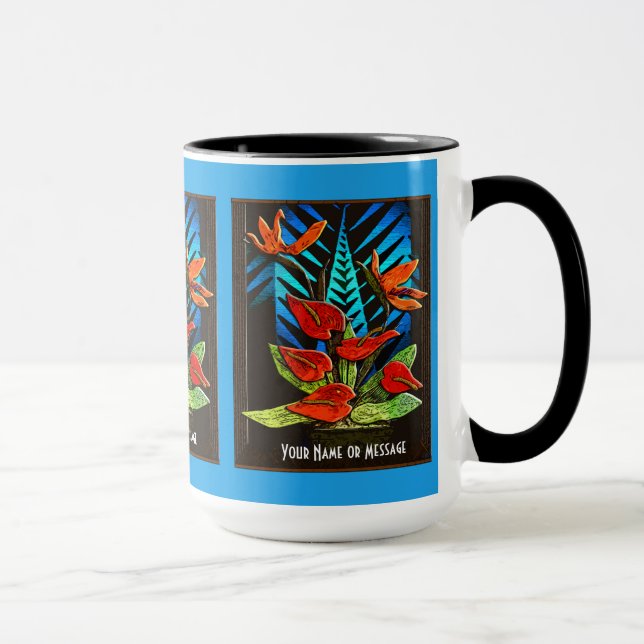 Hawiian Anthuriums (Personalized Mug) Mug (Right)