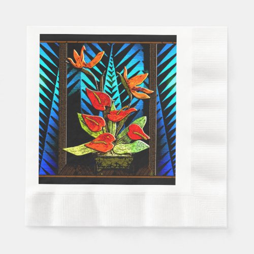 Hawiian Christmas Bouquet Napkins