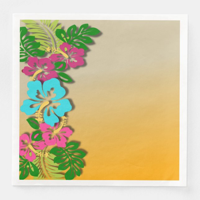 Hawiian Luau Paper Napkins (Front)