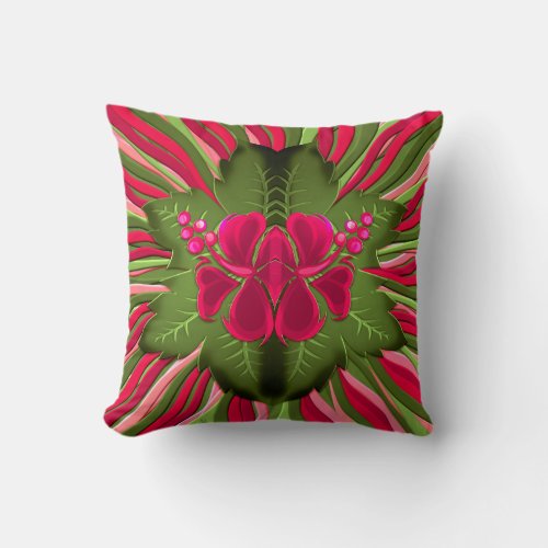 Hawiian Orchids Throw Pillow