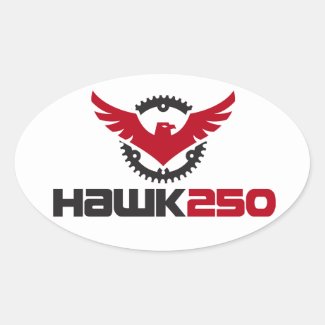 Hawk 250 Logo Oval Sticker