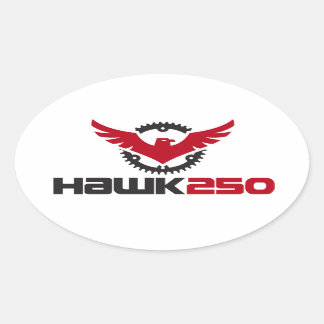 Hawk 250 Logo Oval Sticker