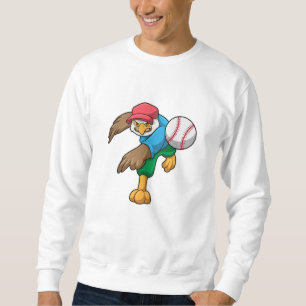 Hawk at Baseball with Baseball bat Sweatshirt