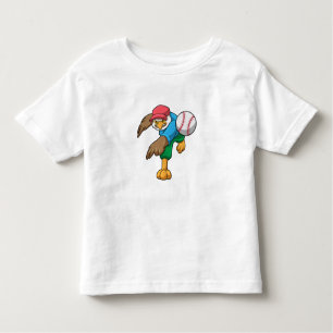Hawk at Baseball with Baseball bat Toddler T-shirt
