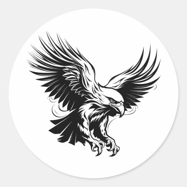 Hawk Classic Round Sticker (Front)