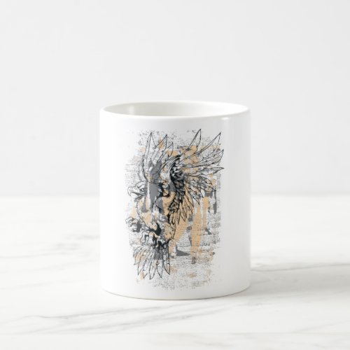 hawk design coffee mug
