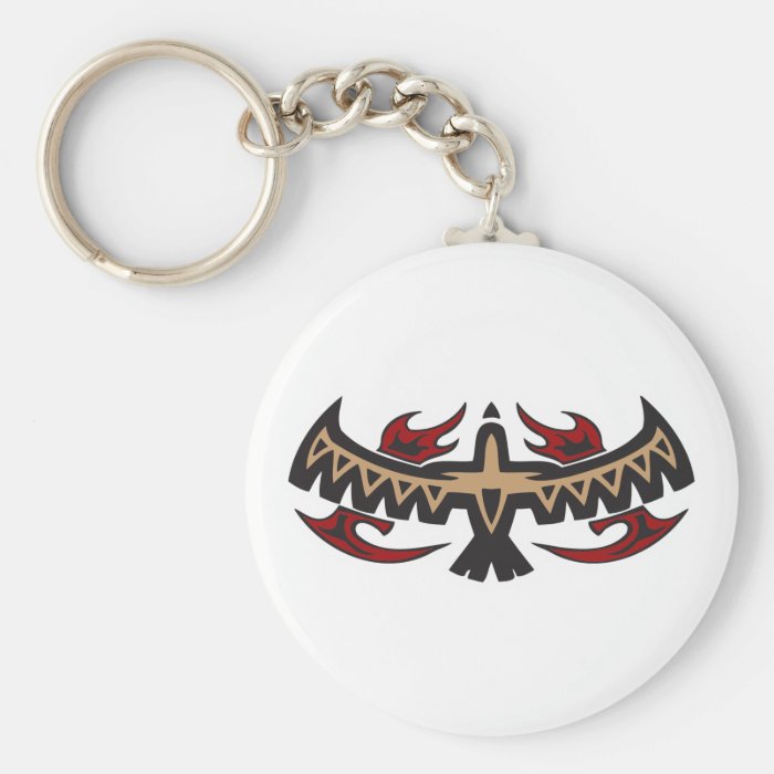Hawk Eagle Tribal Tattoo Key Chain