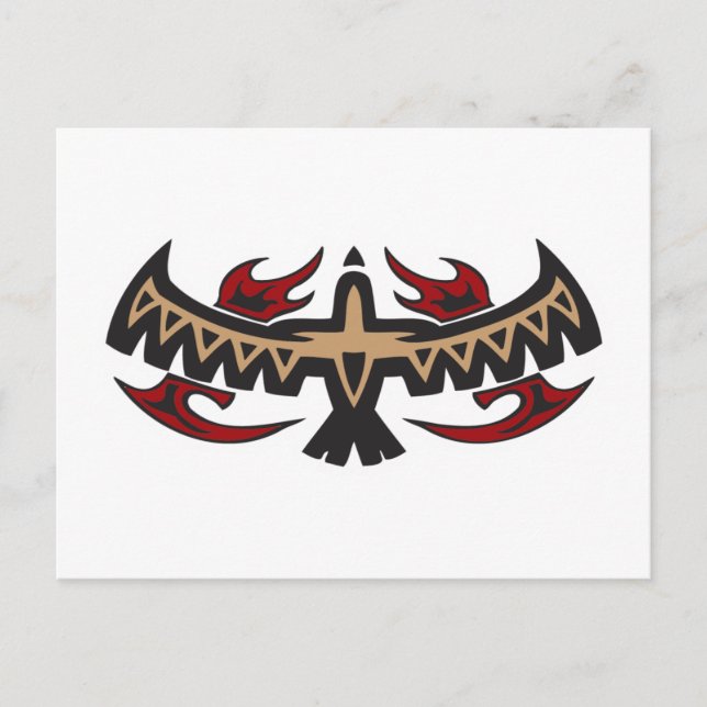 Hawk Eagle Tribal Tattoo Postcard (Front)