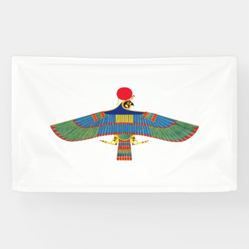 Hawk emblem Ra egypt ancient pharaoh pyramid god h Banner