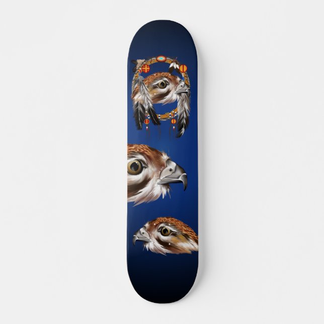 Hawk Face Dreamcatcher Skateboard Deck (Front)