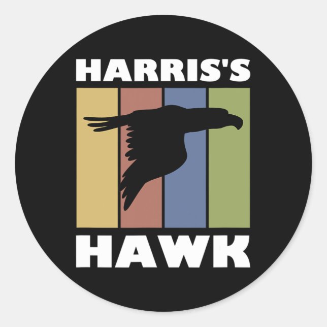 Hawk Falcon Hunter  Classic Round Sticker (Front)