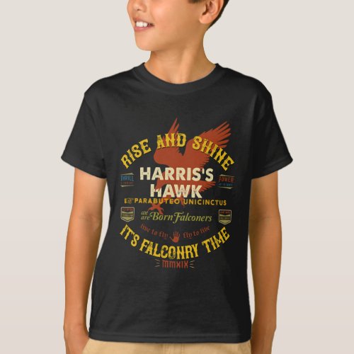 Hawk Falconry Design Harris Hawk Falconry Supplies T_Shirt