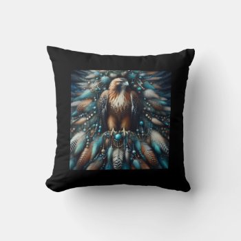 Hawk Feather Pillow by busycrowstudio at Zazzle