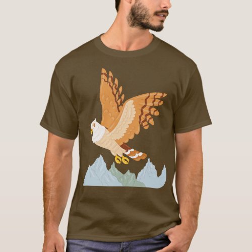 Hawk Hand Drawn Illustration T_Shirt