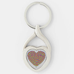 Hawk-headed Heart Twisted Heart Keychain