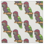 Hawk headed parrot bird cartoon illustration fabric
