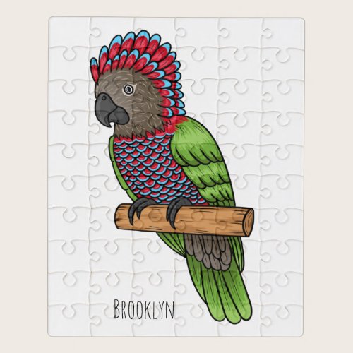 Hawk headed parrot bird cartoon illustration jigsaw puzzle