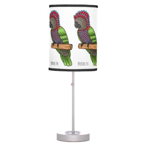 Hawk headed parrot bird cartoon illustration  table lamp