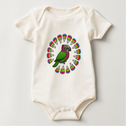 Hawk-headed Parrot Feather Circle Infant Organic Creeper
