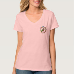 Hawk-headed Parrot Feather Circle Women's Hanes Nano V-Neck T-Shirt