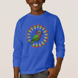 Hawk-headed Parrot Feather Circle Kids' Basic Long Sleeve T-Shirt