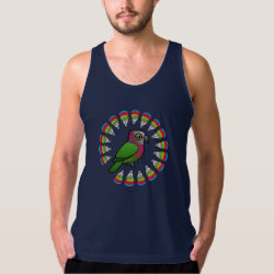 Hawk-headed Parrot Feather Circle Men's American Apparel Fine Jersey Tank Top