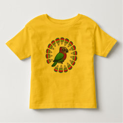 Hawk-headed Parrot Feather Circle Toddler Fine Jersey T-Shirt