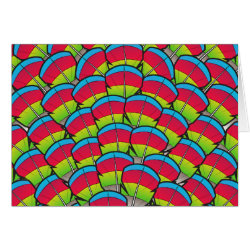 Hawk-headed Parrot Feathers Greeting Card
