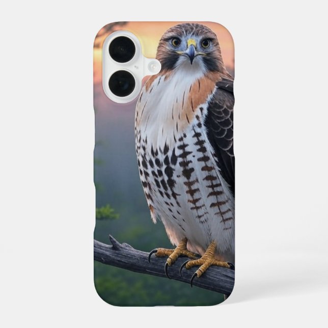 Hawk in Sunset  Iphone Case (Back)