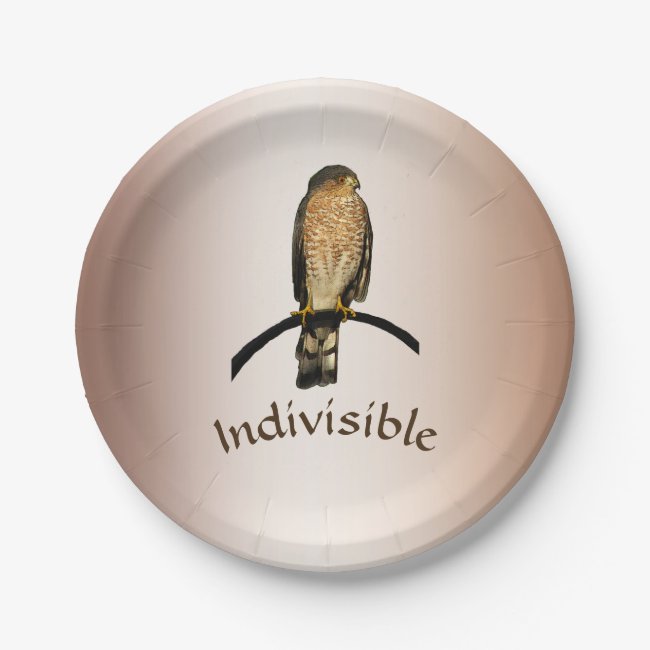 Hawk Indivisible Brown Paper Plate