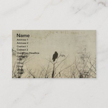 Hawk Love  Hawk In Tree Branches Digital Art Business Card by businesscardsforyou at Zazzle