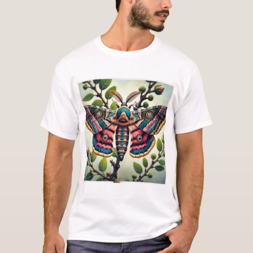 Hawk Moth 080724IREF115 _ Watercolor T_Shirt
