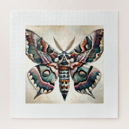 Hawk_Moth Dorsal View IREF1112 _ Watercolor Jigsaw Puzzle