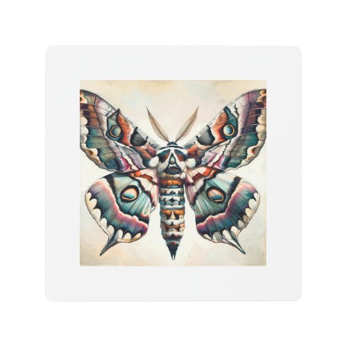 Hawk_Moth Dorsal View IREF1112 _ Watercolor Metal Print