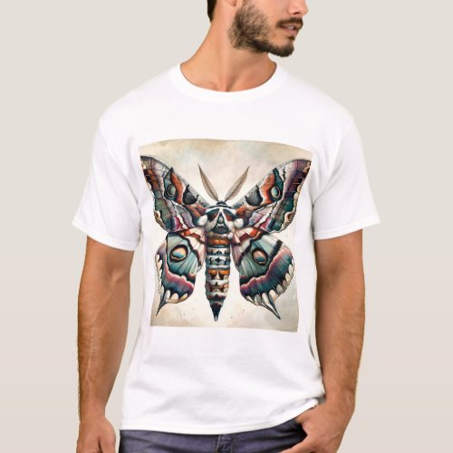 Hawk_Moth Dorsal View IREF1112 _ Watercolor T_Shirt