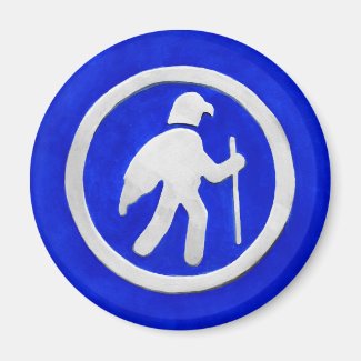 Hiking Hawk Trail Marker Magnet