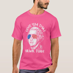 Hawk Tuah Funny 2024 4th of July Meme T-Shirt