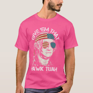Hawk Tuah Funny 2024 4th of July Meme T-Shirt