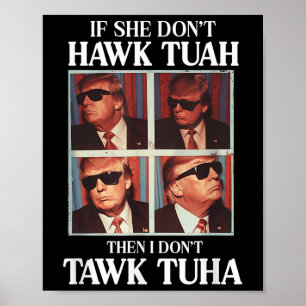 Hawk Tush 2024 Hawk Tuah Trump Embarring Airport  Poster