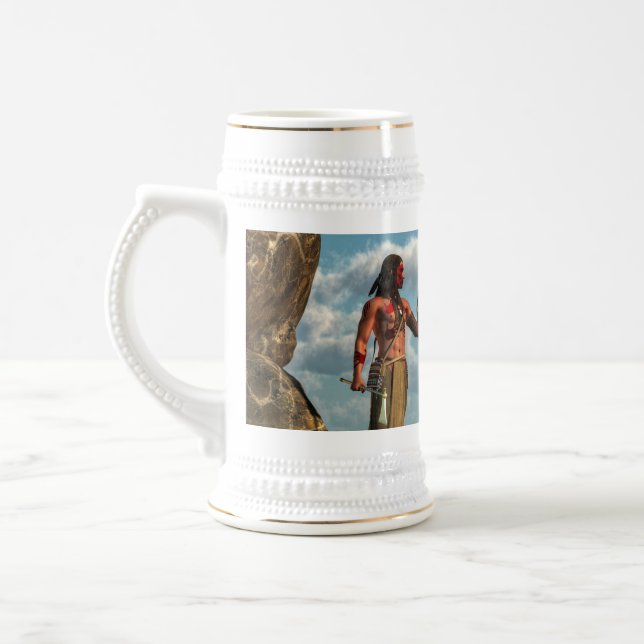 Hawk Warrior Beer Stein (Left)