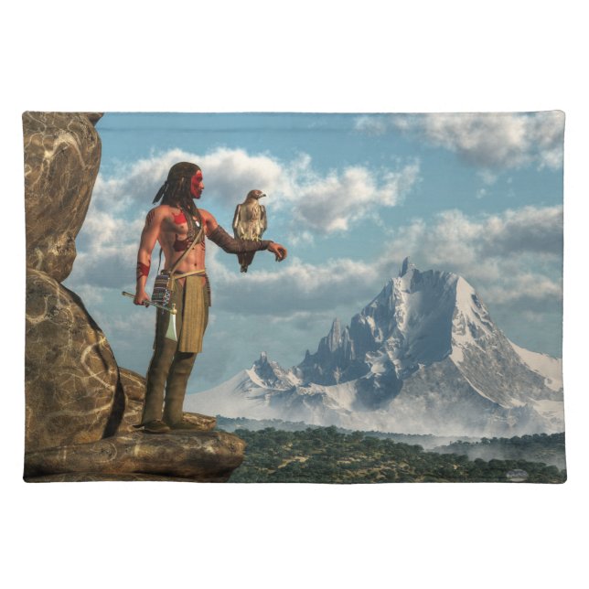 Hawk Warrior Cloth Placemat (Front)